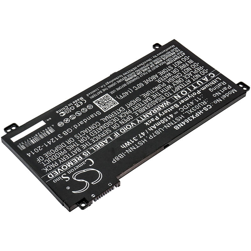 11.4V, 4150mAh, Li-Polymer Battery fits Hp, Probook X360 11 G3, Probook X360 11 G3 Education, 47.31Wh
