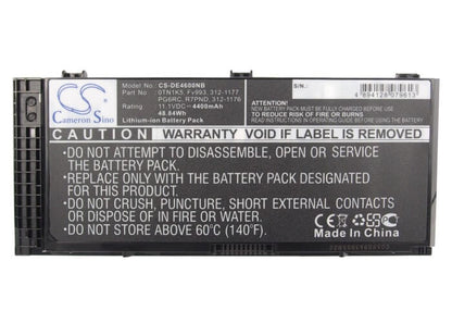 11.1V, 4400mAh, Li-ion Battery fits Dell, Precision M4600, Precision M4600 Mobile Worksta, 48.84Wh