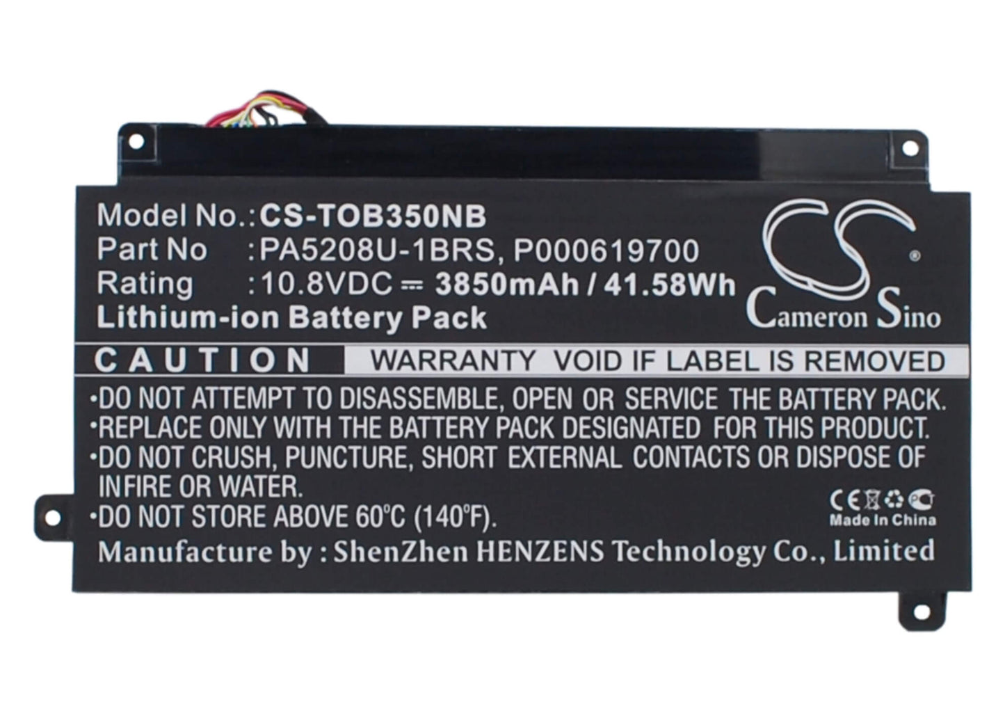 10.8V, 3850mAh, Li-Polymer Battery fits Toshiba, Cb30-b, Cb30-b-103, 41.58Wh
