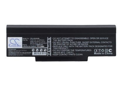 11.1V, 4400mAh, Li-ion Battery fits Dell, Inspriron 1425, Inspriron 1427, 48.84Wh