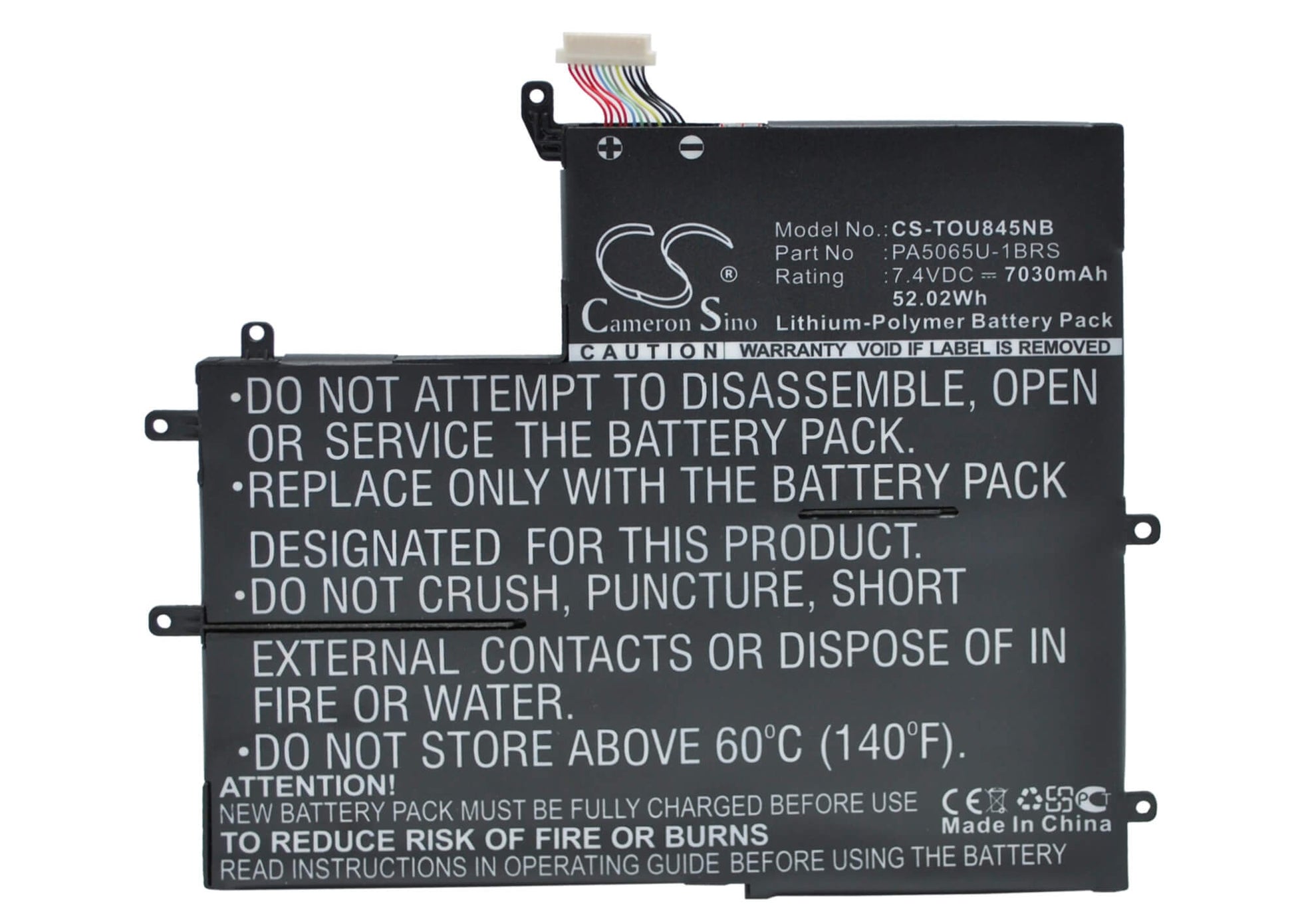 7.4V, 7030mAh, Li-Polymer Battery fits Toshiba, Satellite U845w, 52.022Wh