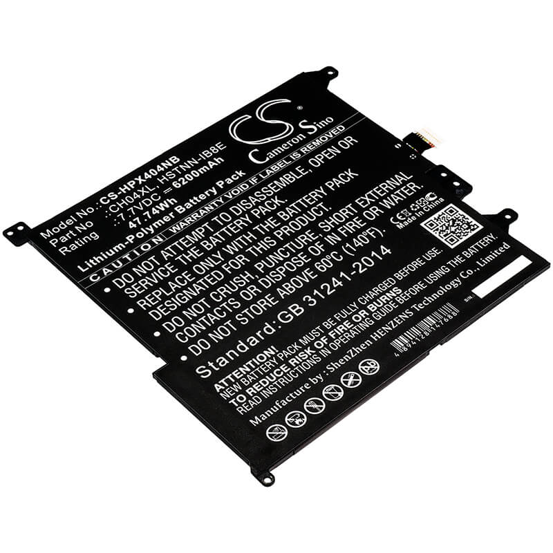 7.7V, 6200mAh, Li-Polymer Battery fits Hp, Chromebook X2, Chromebook X2 12-f000, 47.74Wh