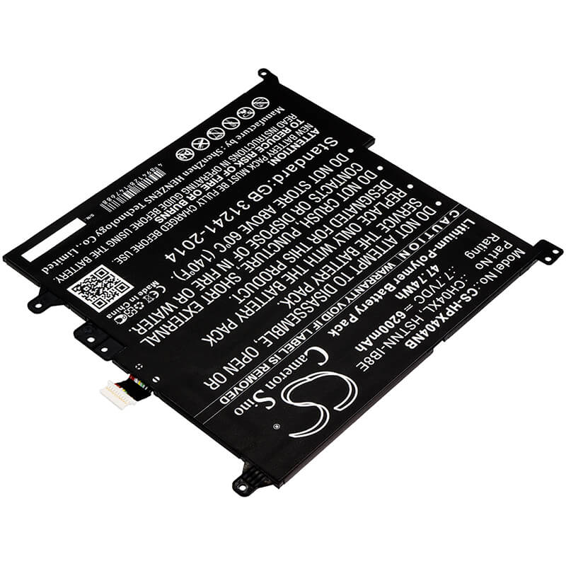 7.7V, 6200mAh, Li-Polymer Battery fits Hp, Chromebook X2, Chromebook X2 12-f000, 47.74Wh
