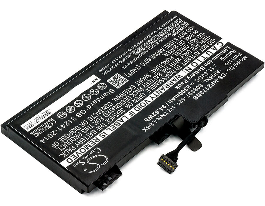 11.4V, 8300mAh, Li-ion Battery fits Hp, Zbook 17 G3, Zbook 17 G3 (m9l94av), 94.62Wh