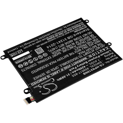 7.4V, 4200mAh, Li-Polymer Battery fits Hp, 10-p018wm, Notebook X2, 31.08Wh