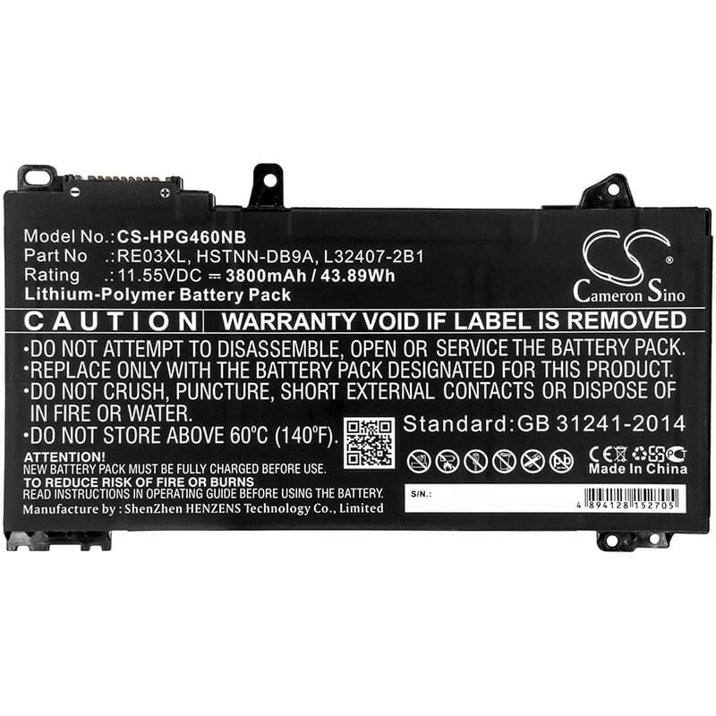 11.55V, 3800mAh, Li-Polymer Battery fits Hp, 66 Pro 13 G2, 6bn40ea, 43.89Wh