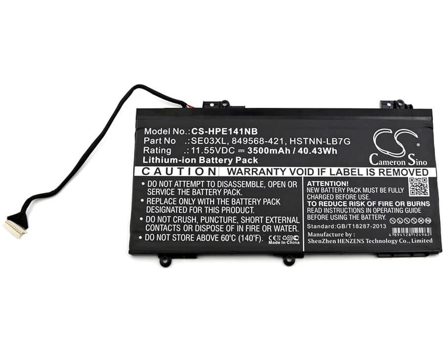 11.55V, 3500mAh, Li-ion Battery fits Hp, Pavilion 14-al000, Pavilion 14-al000ne, 40.425Wh