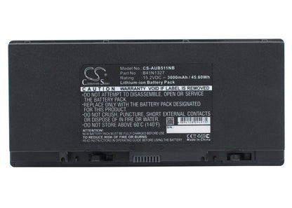 15.2V, 3000mAh, Li-ion Battery fits Asus, B551la-cn018g, B551la-cr026g, 45.6Wh