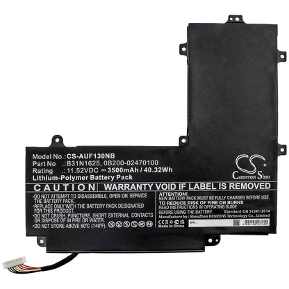 11.52V, 3500mAh, Li-Polymer Battery fits Asus, Tp203mah, Tp203mah-1e, 40.32Wh