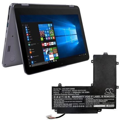 11.52V, 3500mAh, Li-Polymer Battery fits Asus, Tp203mah, Tp203mah-1e, 40.32Wh