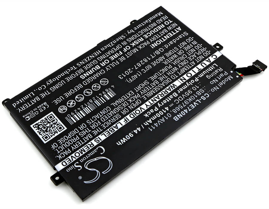 10.95V, 4100mAh, Li-Polymer Battery fits Lenovo, Thinkpad E470, Thinkpad E470 (20h1001ncd), 44.895Wh