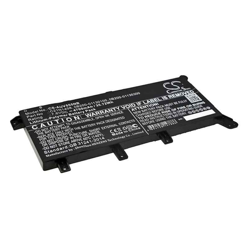 7.6V, 4700mAh, Li-Polymer Battery fits Asus, A555lj, A555lj-dm941t, 35.72Wh