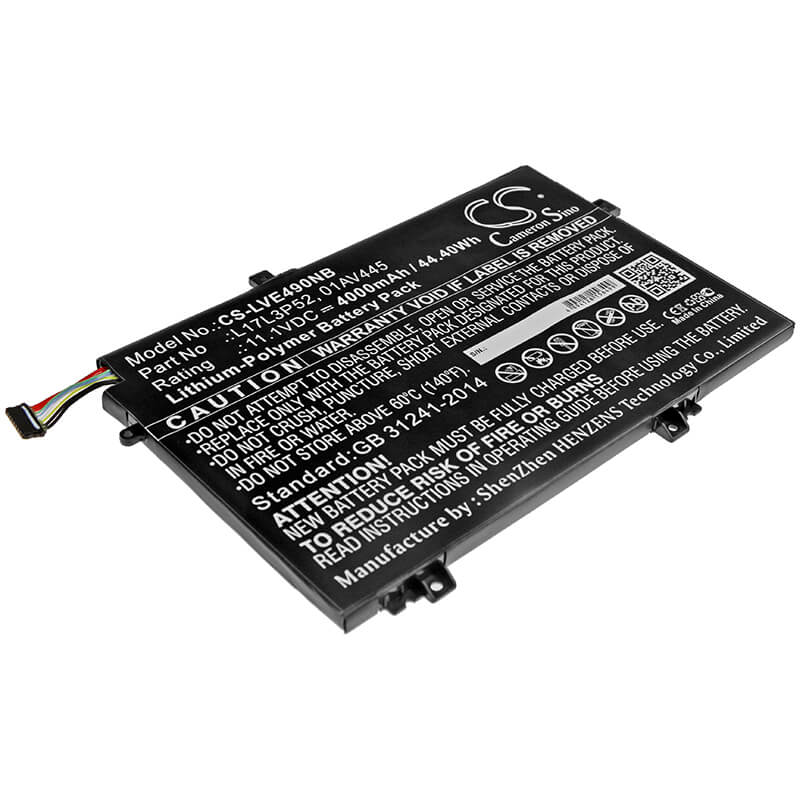 11.1V, 4000mAh, Li-Polymer Battery fits Lenovo, Thinkpad E485, Thinkpad E485-20ku000nge, 44.4Wh