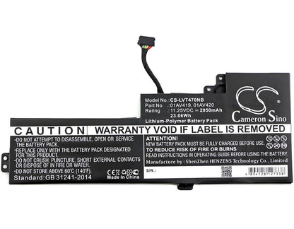 11.25V, 2050mAh, Li-Polymer Battery fits Lenovo, Thinkpad A285, Thinkpad A285(02cd), 23.0625Wh