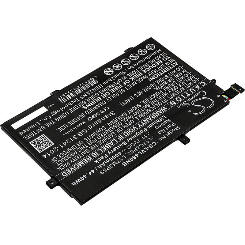 11.1V, 4000mAh, Li-Polymer Battery fits Lenovo, 20ls0015uk, 20ls0016mh, 44.4Wh