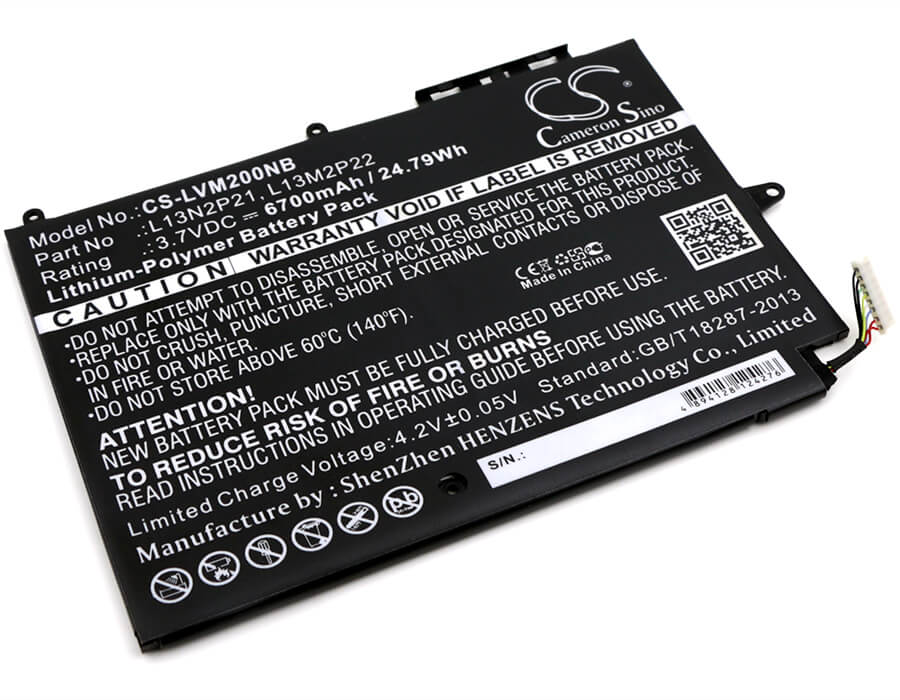 3.7V, 6700mAh, Li-Polymer Battery fits Lenovo, Miix 2, Miix 2 10, 24.79Wh