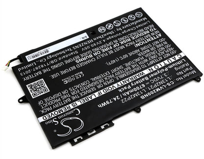 3.7V, 6700mAh, Li-Polymer Battery fits Lenovo, Miix 2, Miix 2 10, 24.79Wh