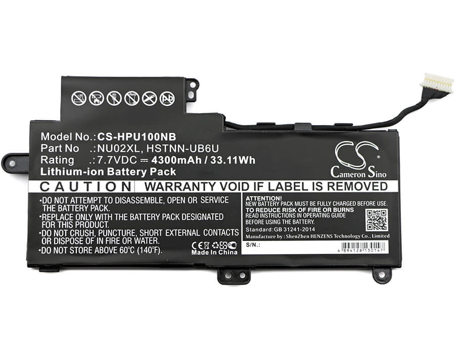 7.7V, 4300mAh, Li-ion Battery fits Hp, Pavilion M1, Pavilion M1-u, 33.11Wh