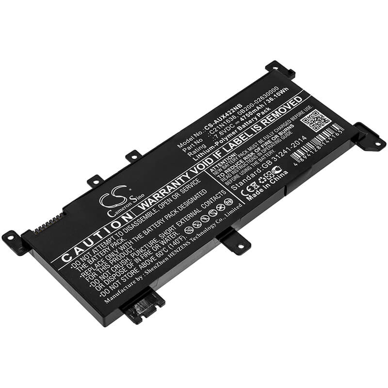 7.6V, 4750mAh, Li-Polymer Battery fits Asus, F442ur, Vivobook 14 X442u, 36.1Wh