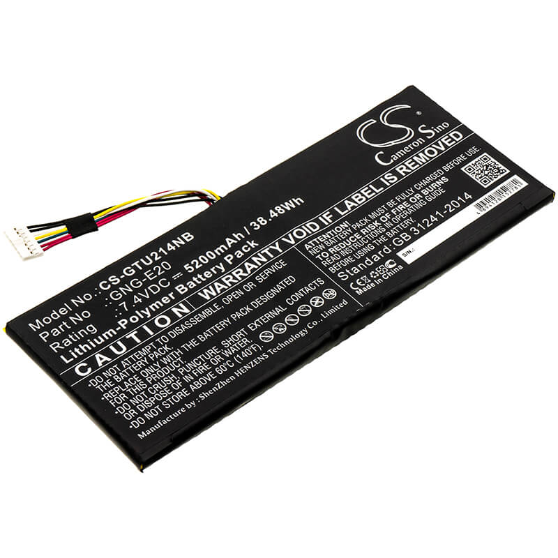 7.4V, 5200mAh, Li-Polymer Battery fits Getac, Ga-u2142-2117u, U2142, 38.48Wh