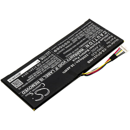 7.4V, 5200mAh, Li-Polymer Battery fits Getac, Ga-u2142-2117u, U2142, 38.48Wh