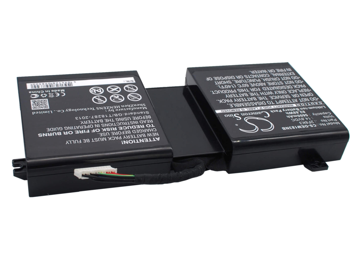14.8V, 5600mAh, Li-ion Battery fits Dell, Alienware 1, Alienware 17, 82.88Wh