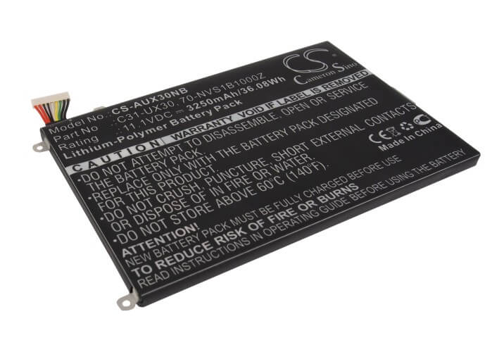 11.1V, 3250mAh, Li-Polymer Battery fits Asus, Ux30, Ux30-1a, 36.075Wh