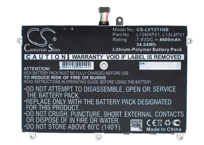 7.4V, 4600mAh, Li-Polymer Battery fits Lenovo, Ideapad Yoga 2 11, Ideapad Yoga 20332, 34.04Wh