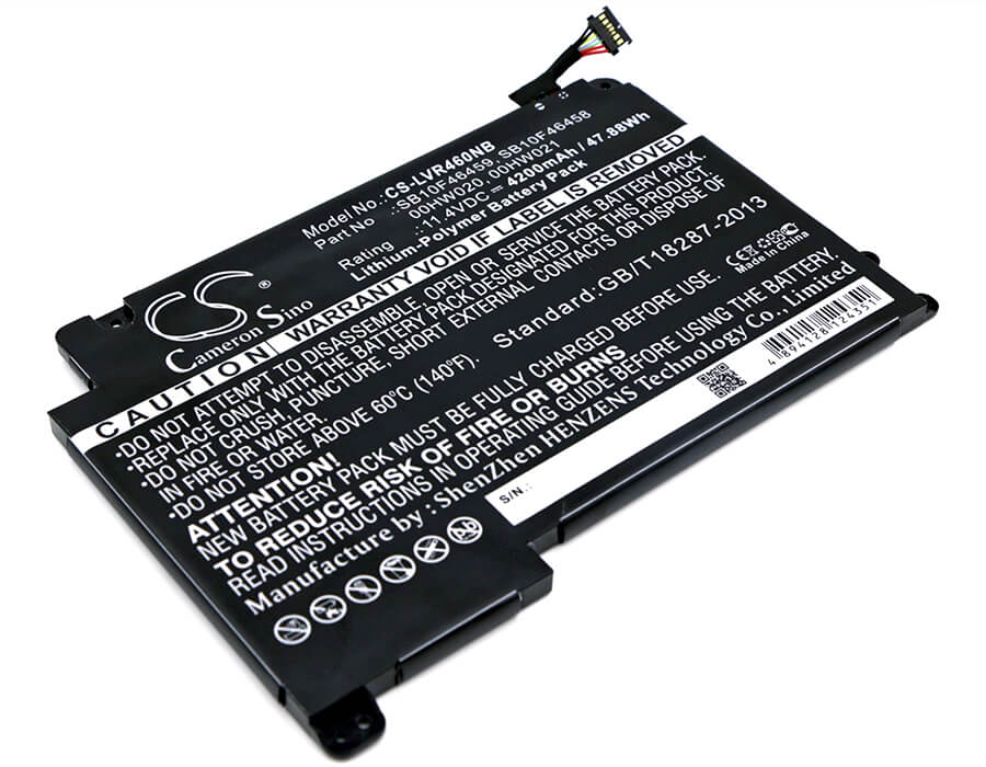 11.4V, 4200mAh, Li-Polymer Battery fits Lenovo, Thinkpad P40 Yoga, Thinkpad P40 Yoga(20gq), 47.88Wh