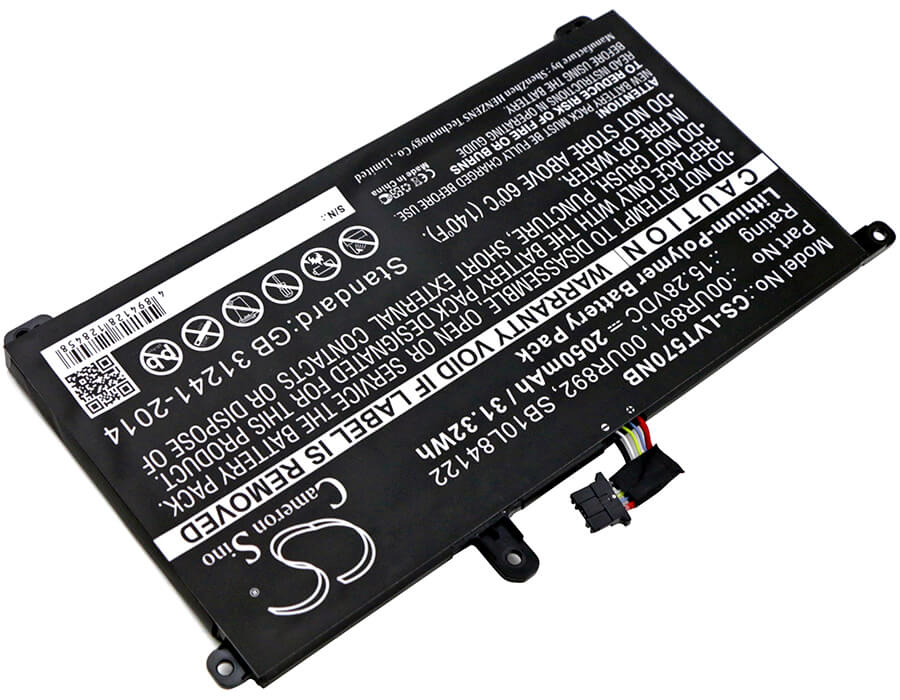 15.28V, 2050mAh, Li-Polymer Battery fits Lenovo, Thinkpad P51s, Thinkpad P51s 20hb000sge, 31.324Wh
