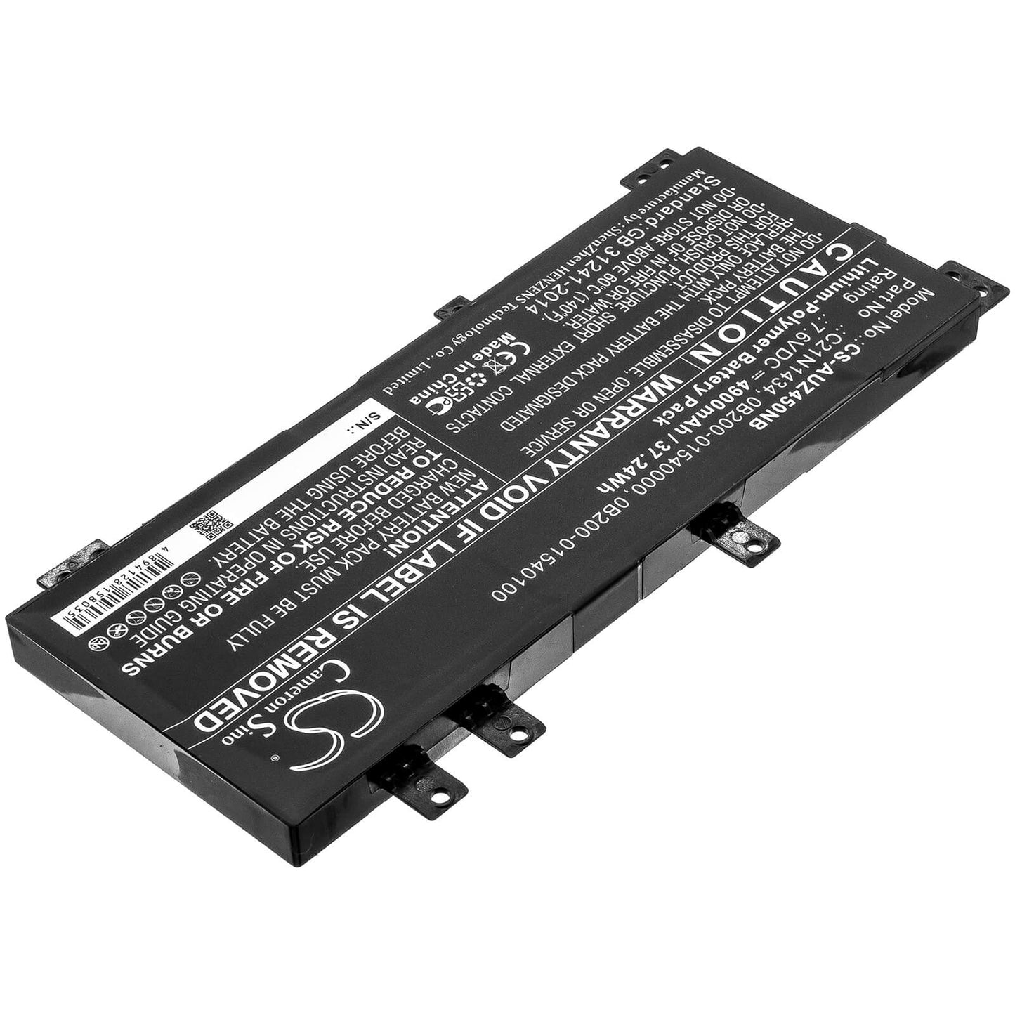 7.6V, 4900mAh, Li-Polymer Battery fits Asus, Z450, Z450la, 37.24Wh
