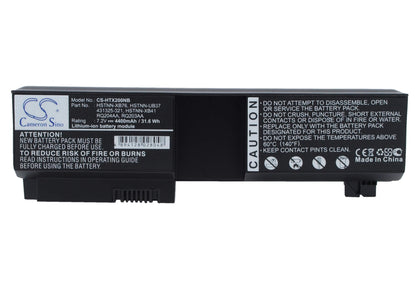 7.2V, 4400mAh, Li-ion Battery fits Hp, Pavilion Tx1000, Pavilion Tx1000z, 31.68Wh