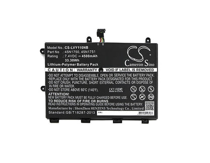 7.4V, 4500mAh, Li-Polymer Battery fits Lenovo, 20d9a008cd, Thinkpad 11e(20d9-90006au), 33.3Wh