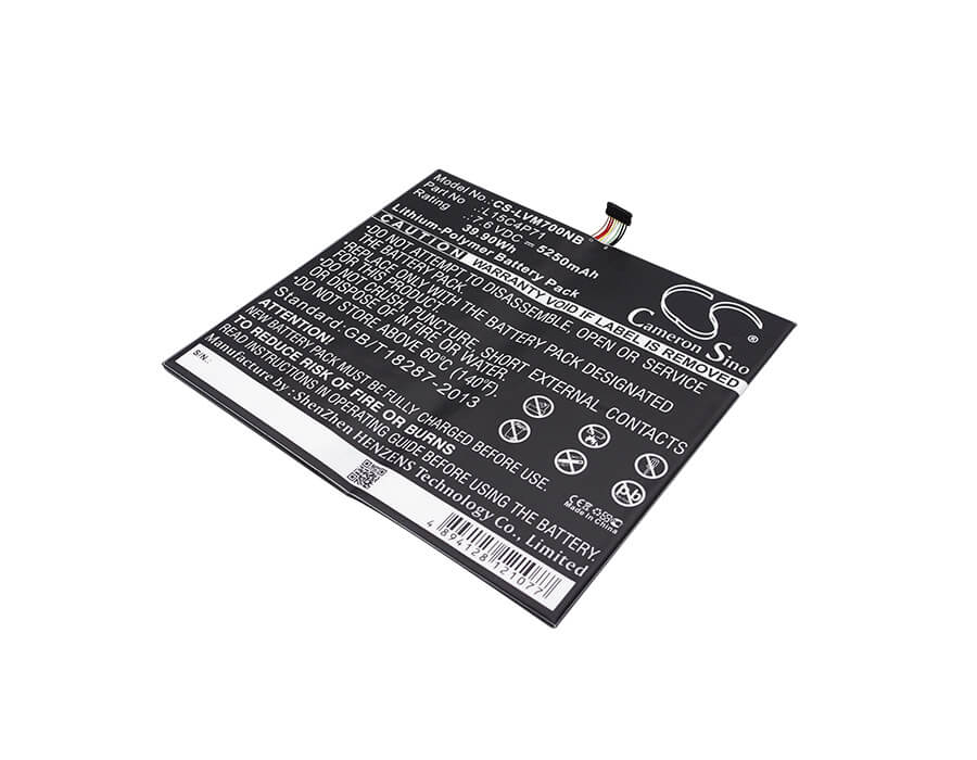 7.6V, 5250mAh, Li-Polymer Battery fits Lenovo, Ideapad Miix 700-12isk, Ideapad Miix 700-12isk (80ql), 39.9Wh