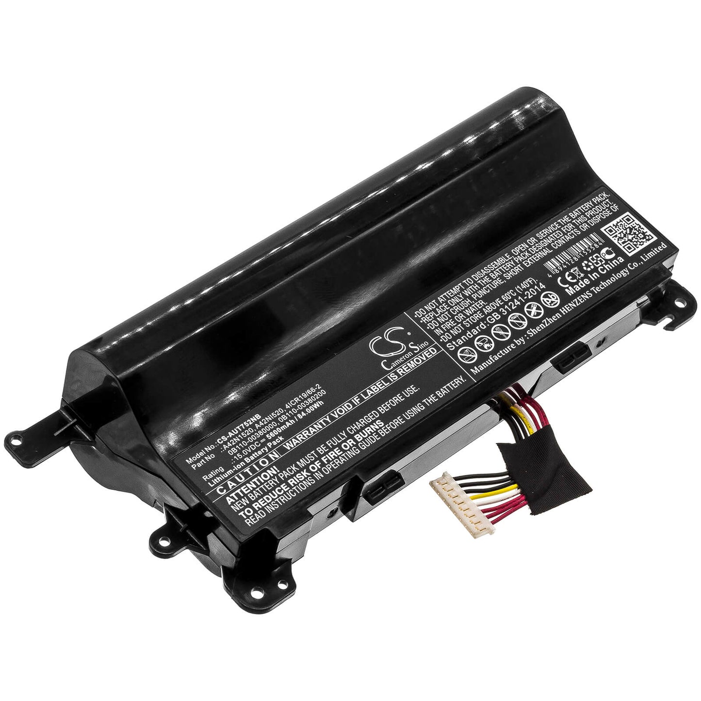 15.0V, 5600mAh, Li-ion Battery fits Asus, G752vs, G752vs-ba184t, 84Wh