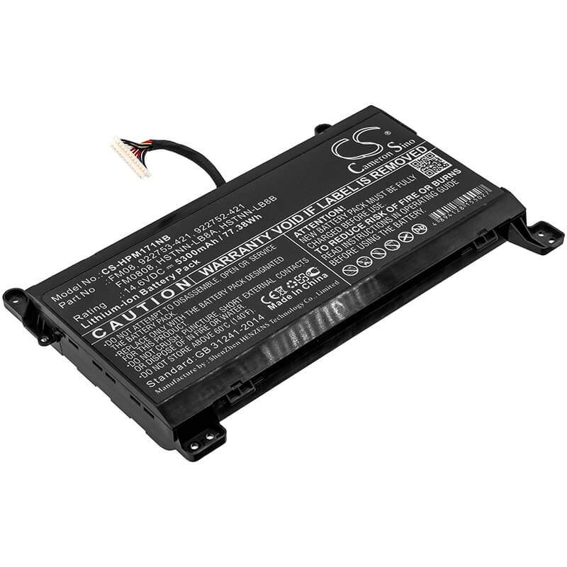 CS-HPM171NB, Notebook, Laptop 14.6V, 5300mAh, Li-ion Battery fits Hp, 17.3 I7-6700hq, Omen 17-an, 77.38Wh