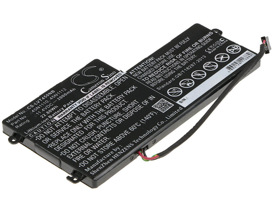 11.4V, 2000mAh, Li-ion Battery fits Lenovo, Thinkpad K2450, Thinkpad S440, 22.8Wh