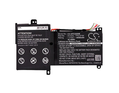 7.6V, 4000mAh, Li-ion Battery fits Hp, Pavilion 11-f001tu, Pavilion 11-f004tu, 30.4Wh