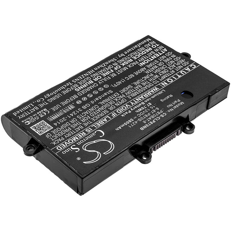 15.12V, 5800mAh, Li-ion Battery fits Eurocom, Sky X7e2, Sky X9c, 87.696Wh