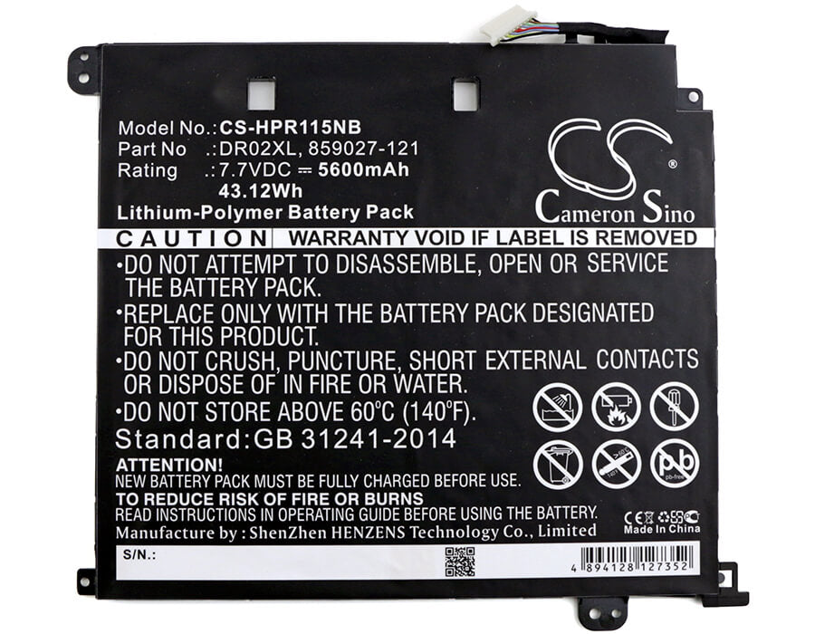 7.7V, 5600mAh, Li-Polymer Battery fits Hp, Chromebook 11 G5, Chromebook 11 G5(p0b77ut), 43.12Wh