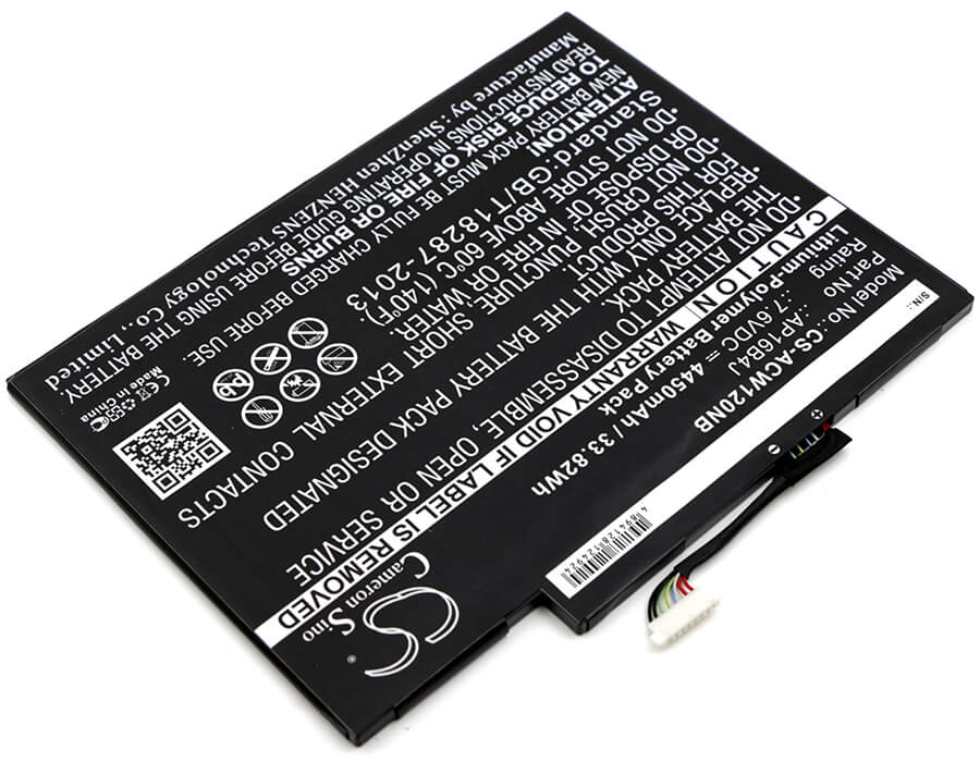 7.6V, 4450mAh, Li-Polymer Battery fits Acer, Aspire Switch Alpha 12, Sa5-271, 33.82Wh