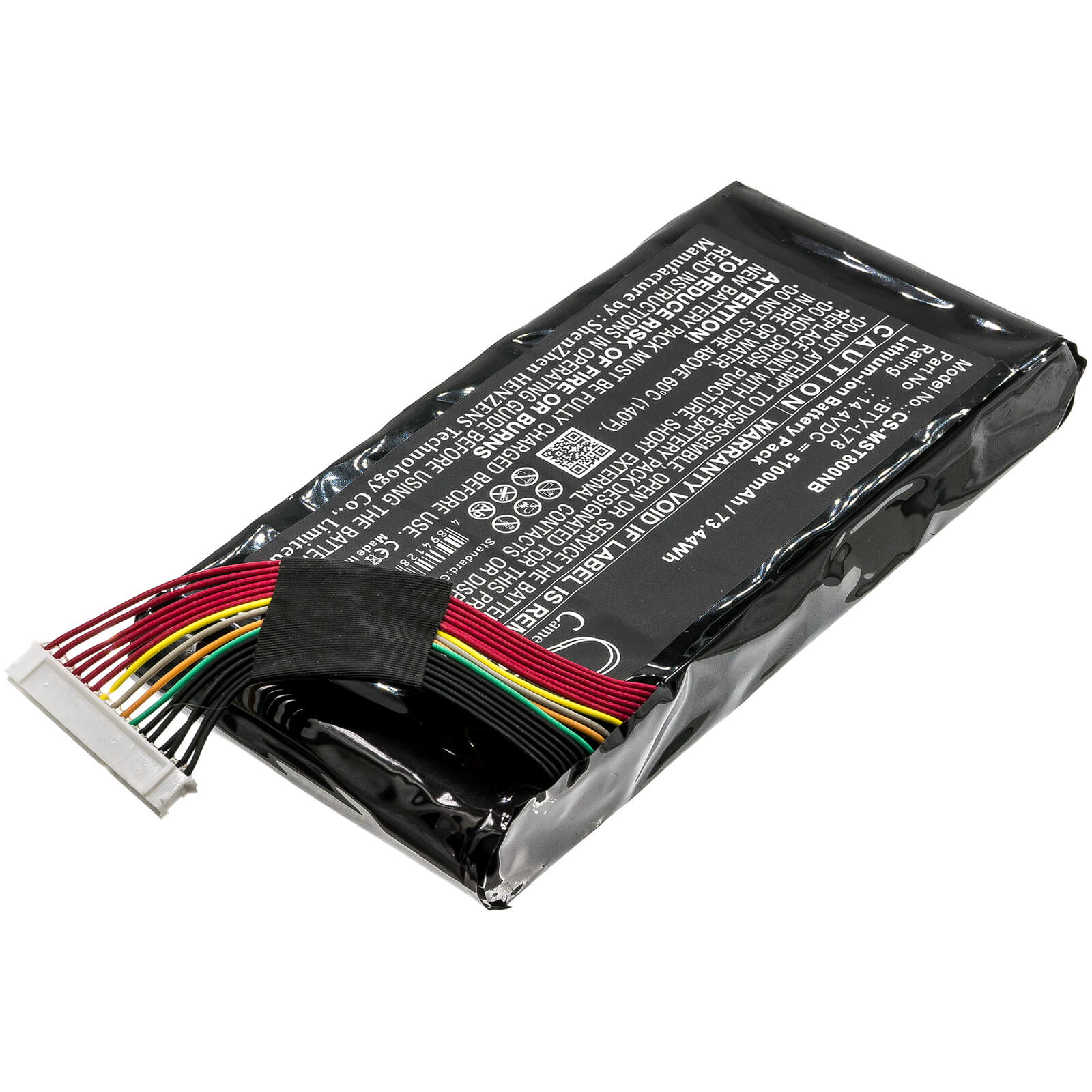 14.4V, 5100mAh, Li-ion Battery fits Terrans Force, S5-1060-77sh1, S5-970m-67sh2, 73.44Wh