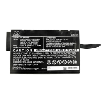 10.8V, 6600mAh, Li-ion Battery fits Kapok, 6100, 6200, 71.28Wh