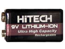 5 Pieces of Hitech 9 volt 600 mah li-ion rechargeable battery