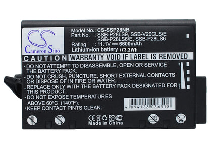 11.1V, 6600mAh, Li-ion Battery fits Samsung, P28 Cxvm 340, P28 Xtm 1500c Ii, 73.26Wh