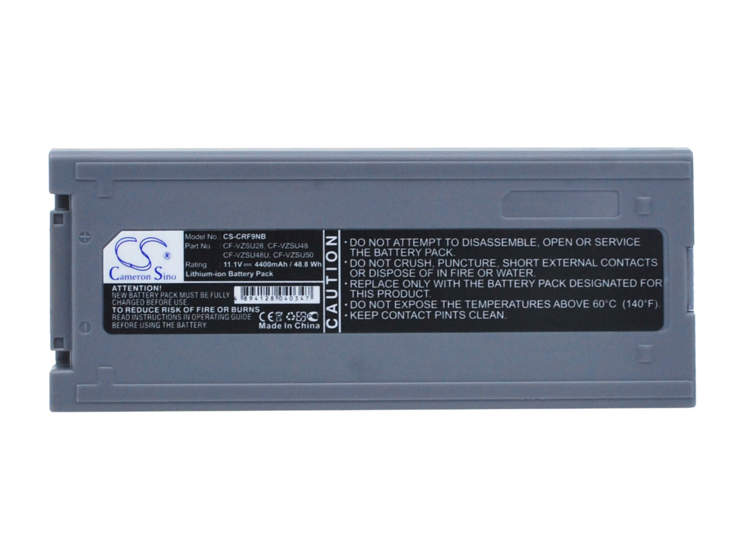 11.1V, 4400mAh, Li-ion Battery fits Panasonic, Cf-19 Mk3, Cf-19ehg68te, 48.84Wh