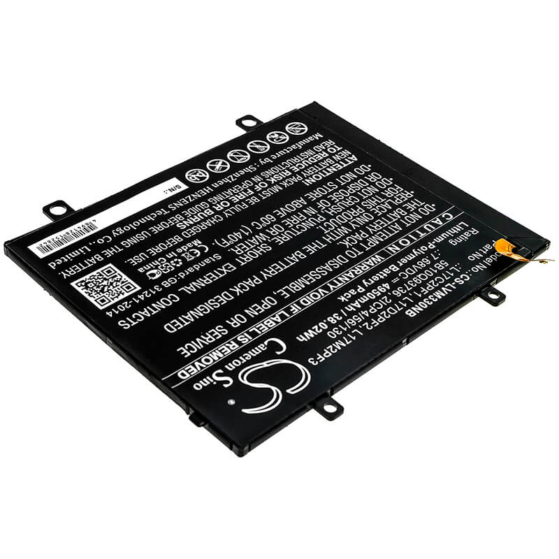7.68V, 4950mAh, Li-Polymer Battery fits Lenovo, 80xf00dfin, Miix 330, 38.016Wh