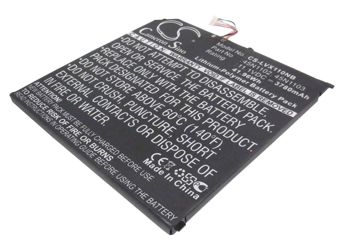 11.1V, 3780mAh, Li-Polymer Battery fits Lenovo, 36971a1, Helix X1, 41.958Wh