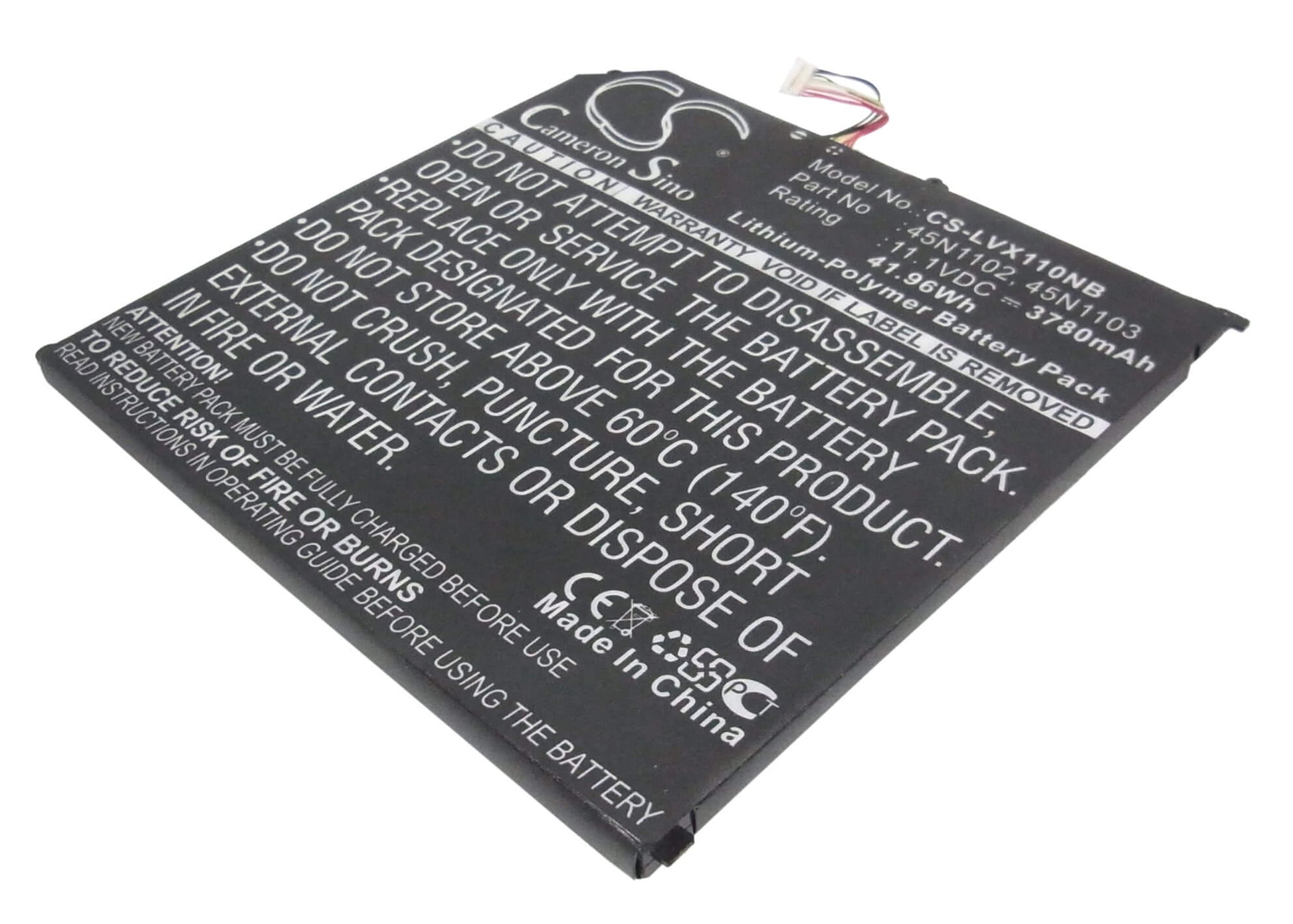 11.1V, 3780mAh, Li-Polymer Battery fits Lenovo, 36971a1, Helix X1, 41.958Wh