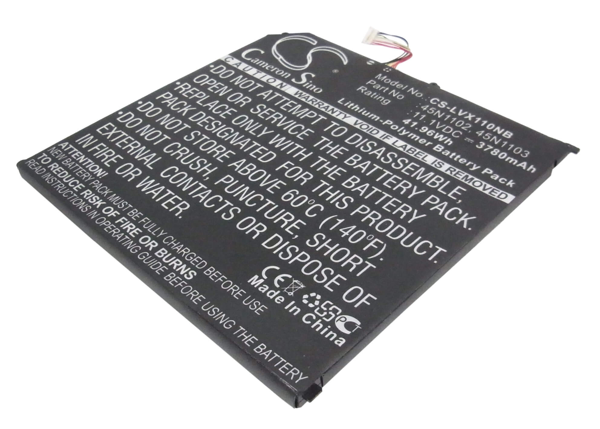 11.1V, 3780mAh, Li-Polymer Battery fits Lenovo, 36971a1, Helix X1, 41.958Wh